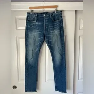 All Saints Cigarette Skinny Jeans In Mid Indigo 34x 38